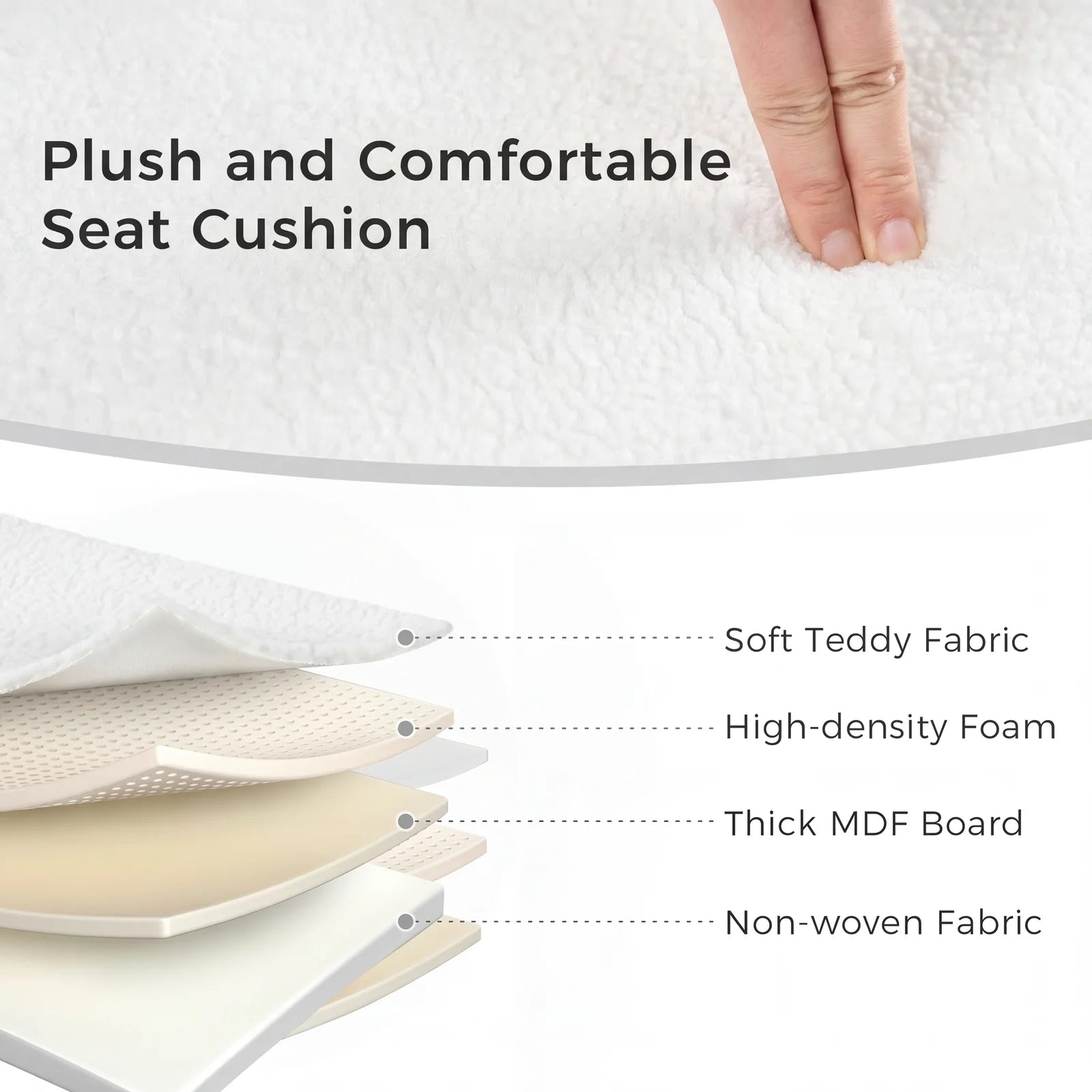 Storage Ottoman Bench 43 Inch with Hidden Storage and Cushion Seat