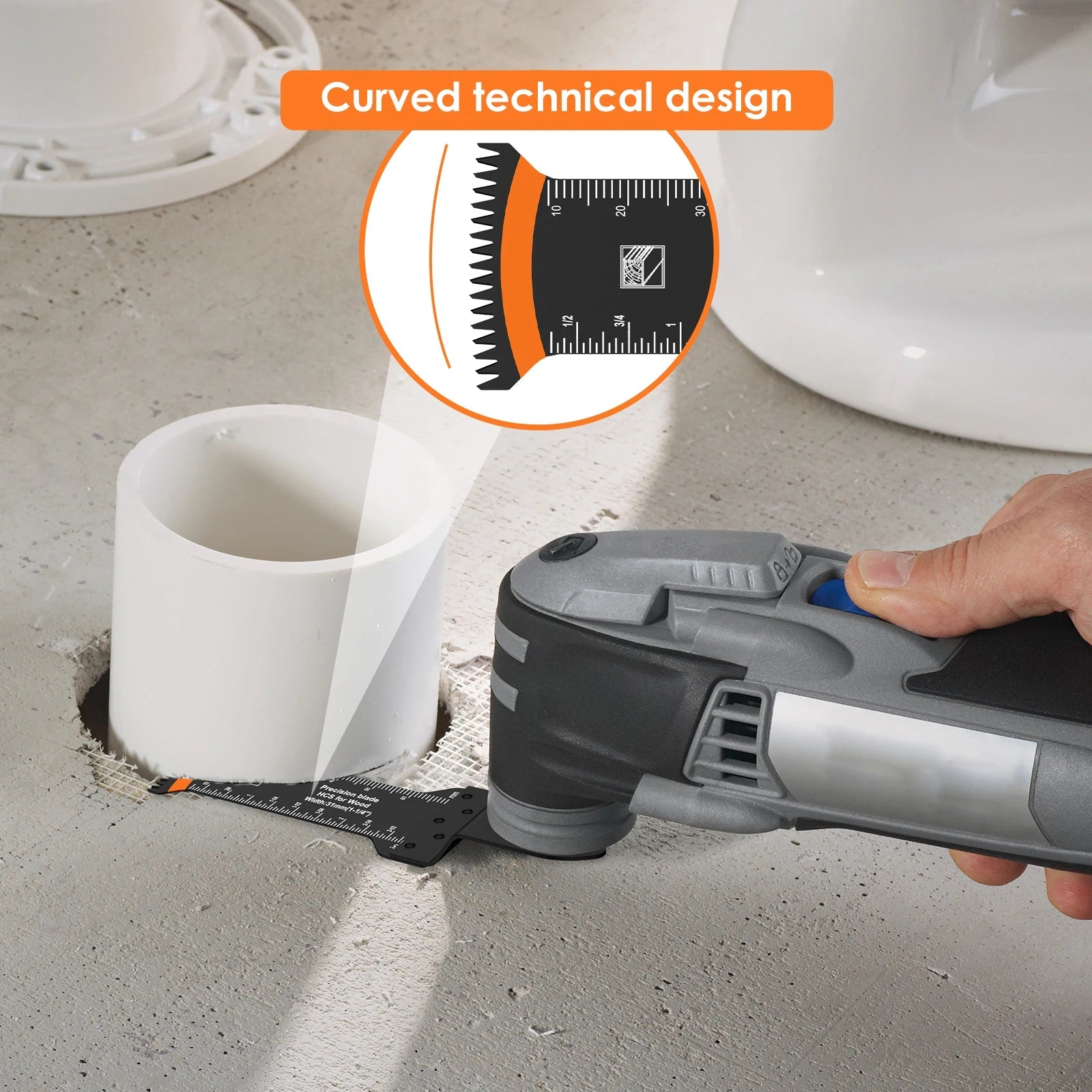 8/10Pcs Japanese Oscillating Saw Blades HighCarbon teel Bi-Metal Curved edge Multitool Blades Sharp Wear Resistant Cutter Blade