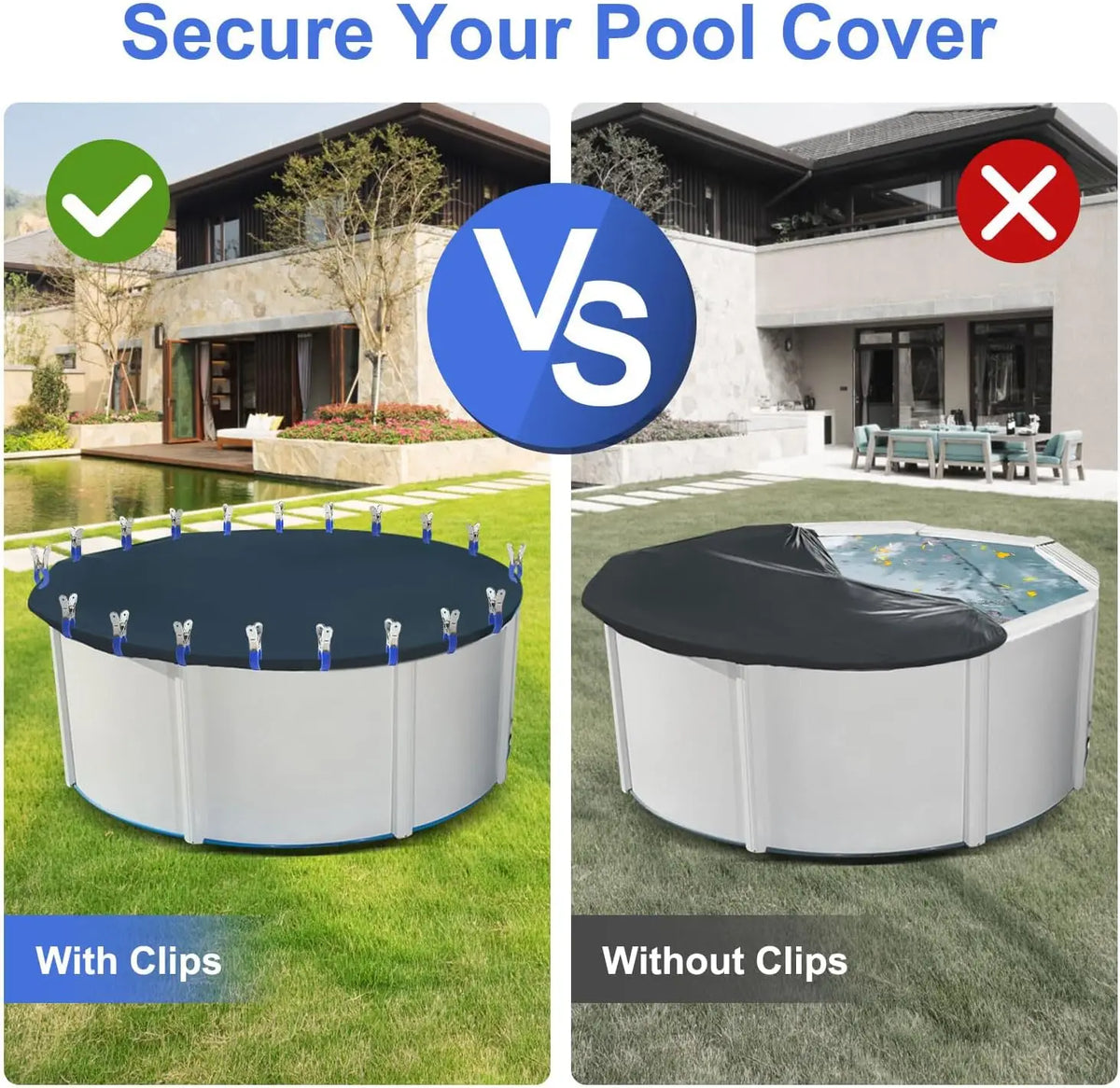 Molas para coberturas de piscina, embalagens de 6 ou 12