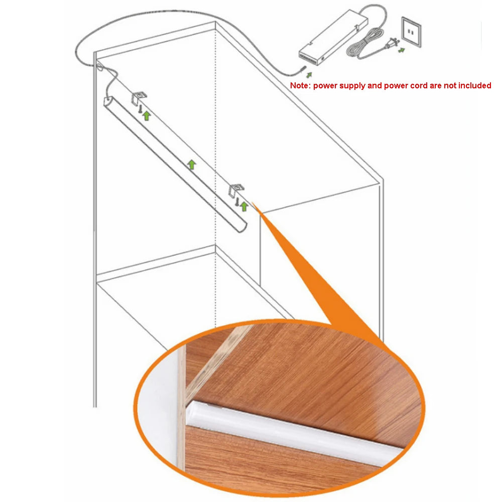 Barra de luz LED para armario de 12 V - Opciones de longitud
