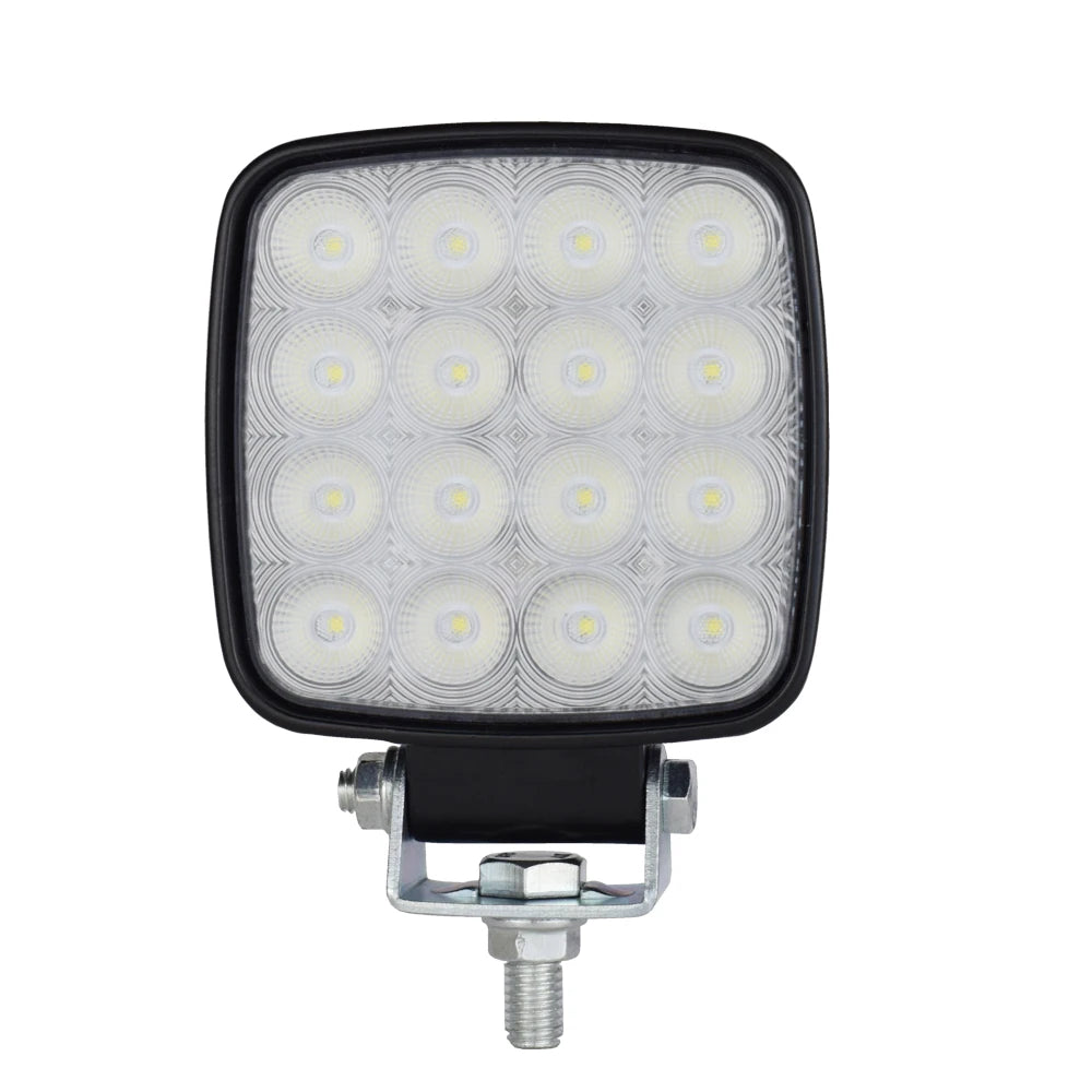 4 inch LED Flood Light Excavator Squar Forklift Tractor Heavy Duty Blub Offroad 12V 24V 6240LM Agricultural vehicles 1