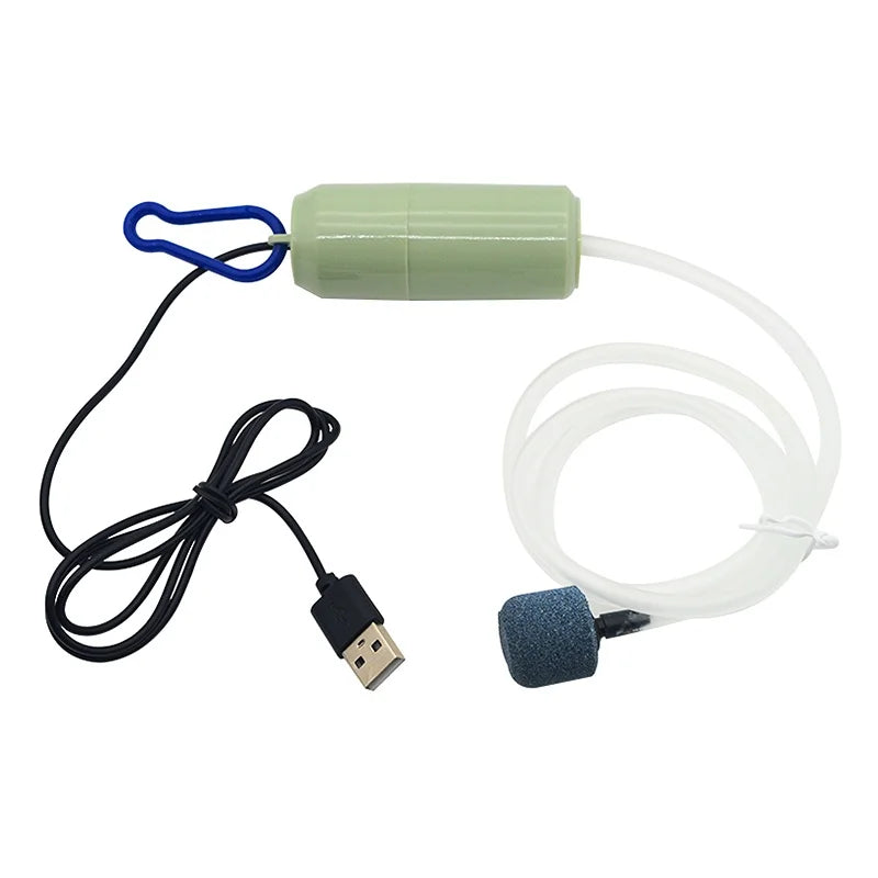 USB Aquarium Air Pump with Tube and Air Stone, 5 V