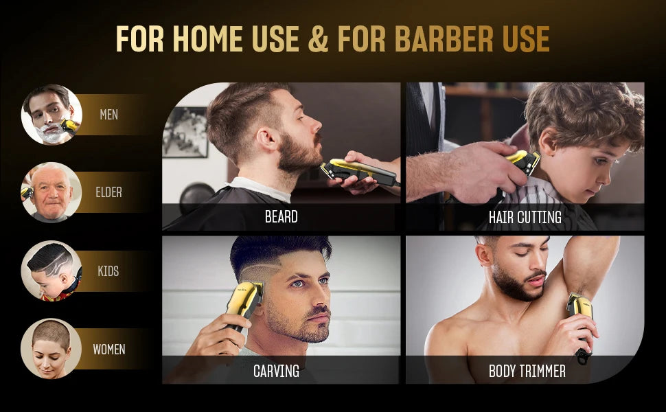 Hair Clippers for Men – Cordless Professional Grooming Kit