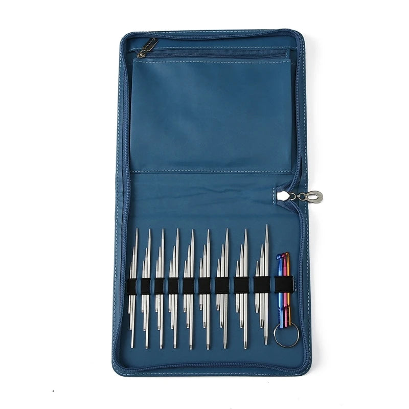 Interchangeable Knitting Needle Set with Storage Case