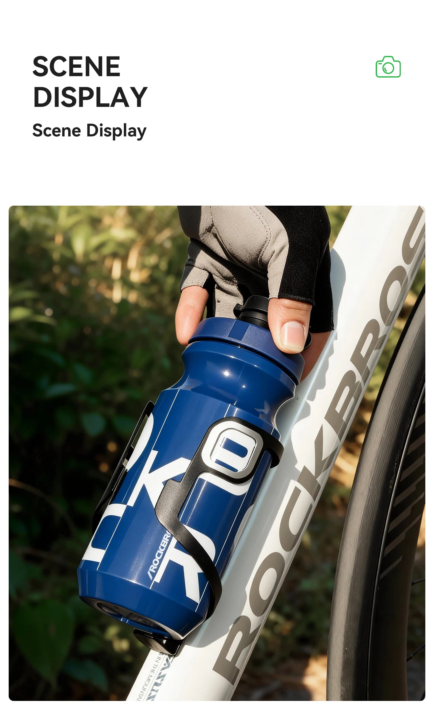 600ml cyklistická fľaša s krytom proti prachu, neprepúšťajúci dizajn na stlačenie