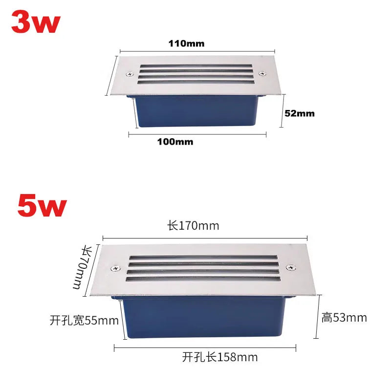 Recessed Outdoor LED Step and Deck Light