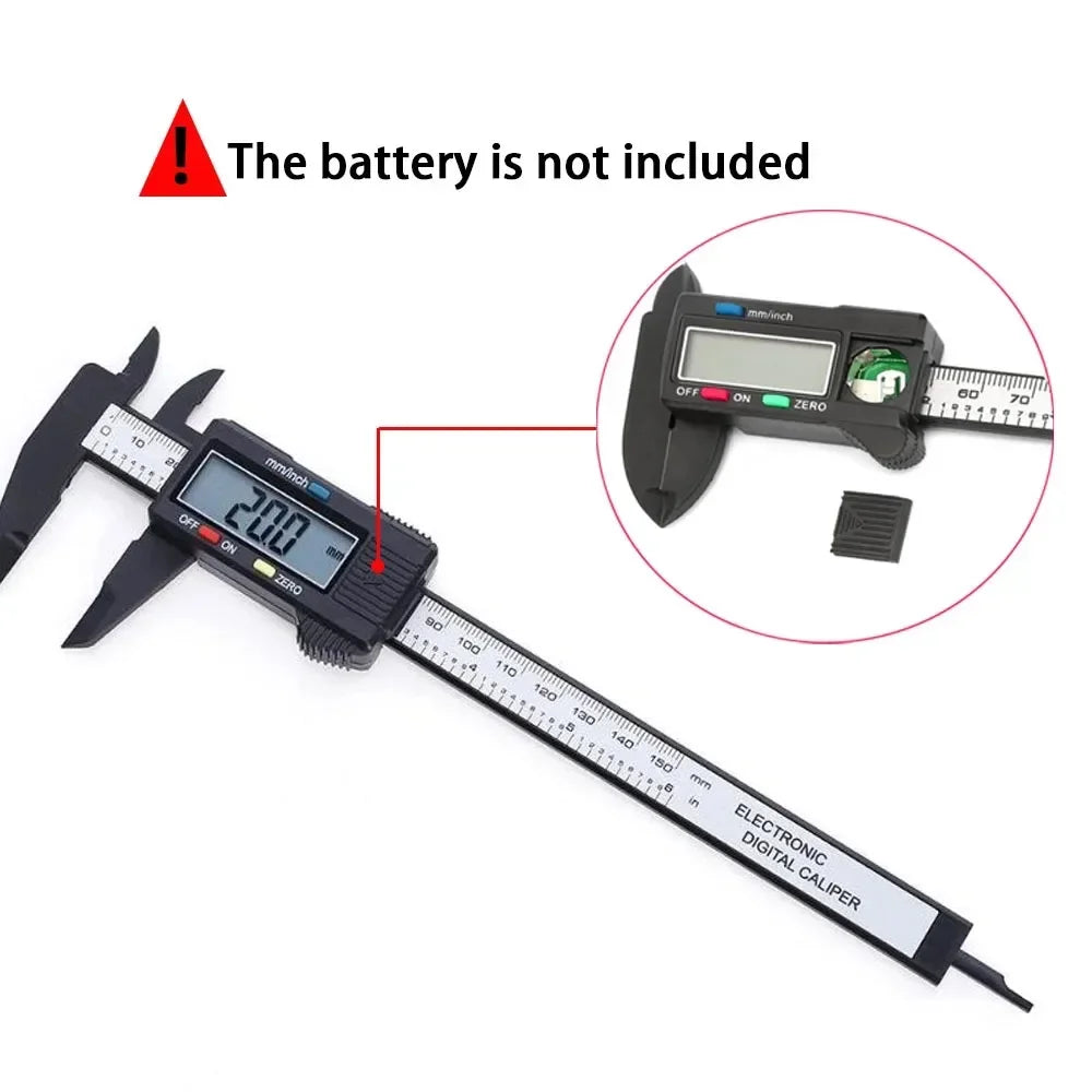 Plastic Digital Caliper, 100mm or 150mm Range