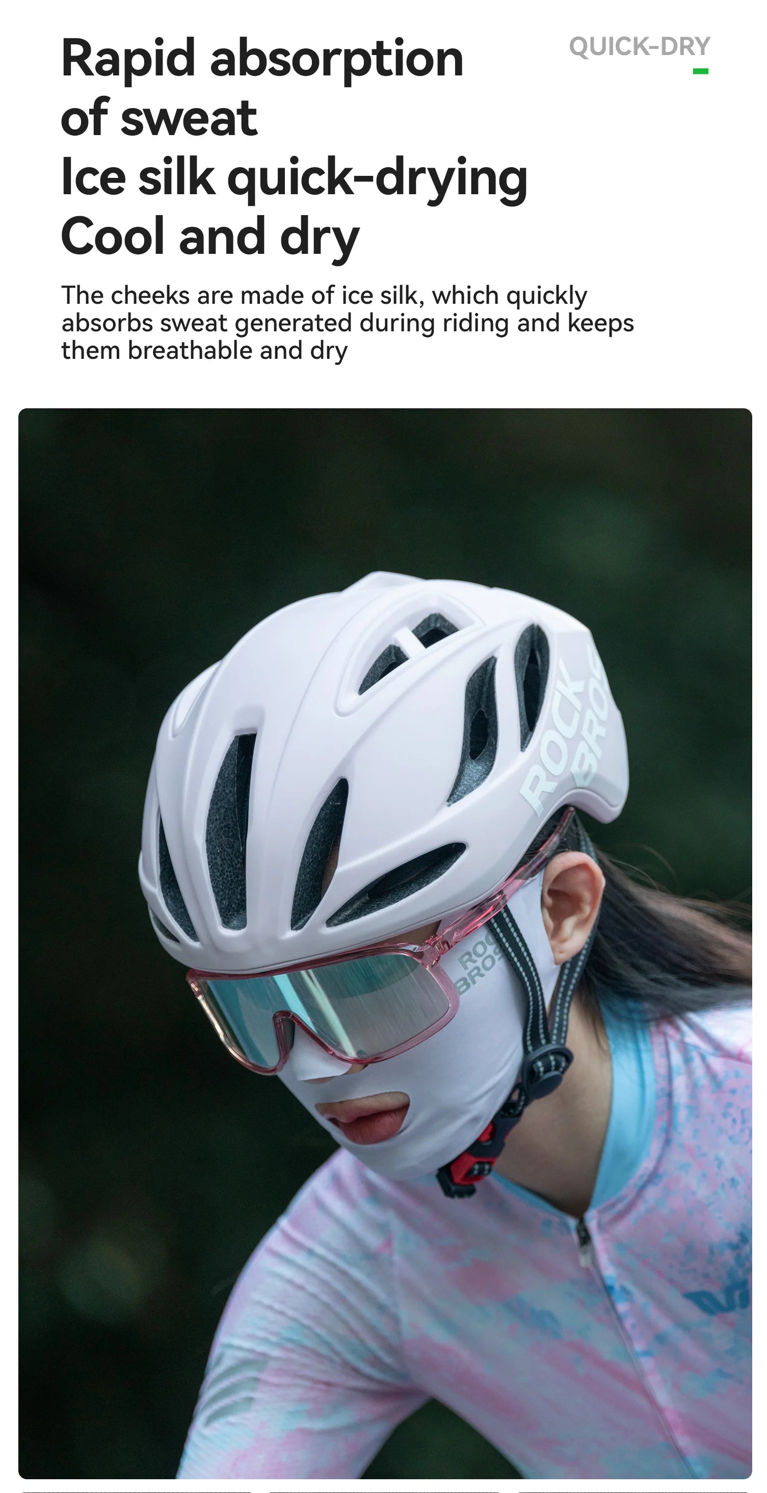 UPF50+ Ice Silk Cycling Face Mask for Sun Protection