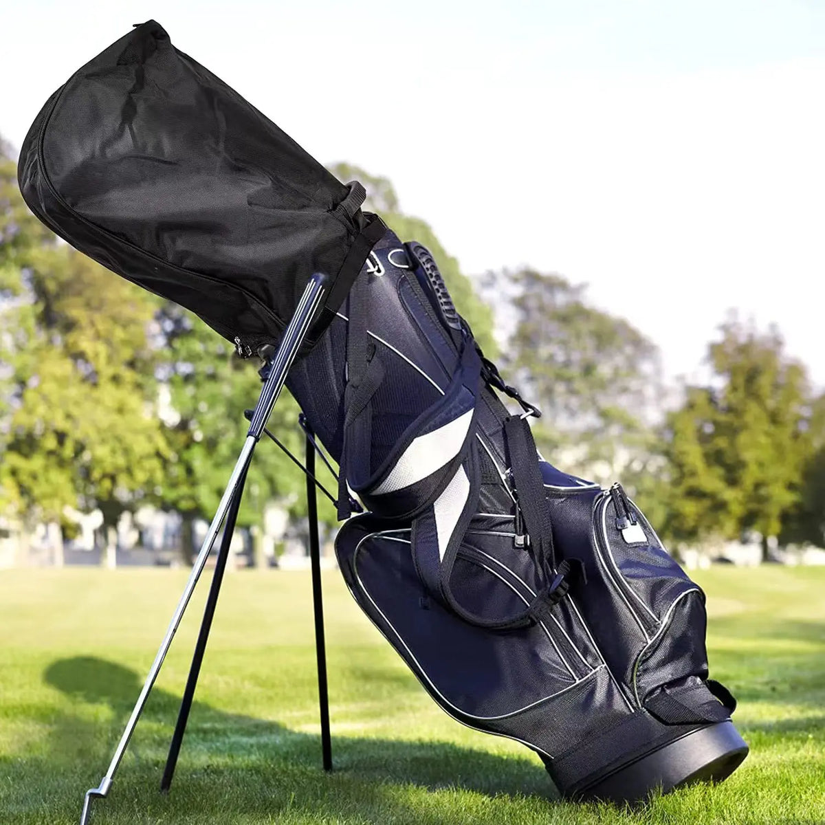 Golf Bag Dust Cover and Club Cap Cover