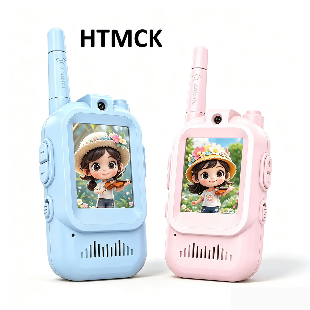2-Piece Kids Walkie Talkies, Rechargeable, 1.5-3 km Range