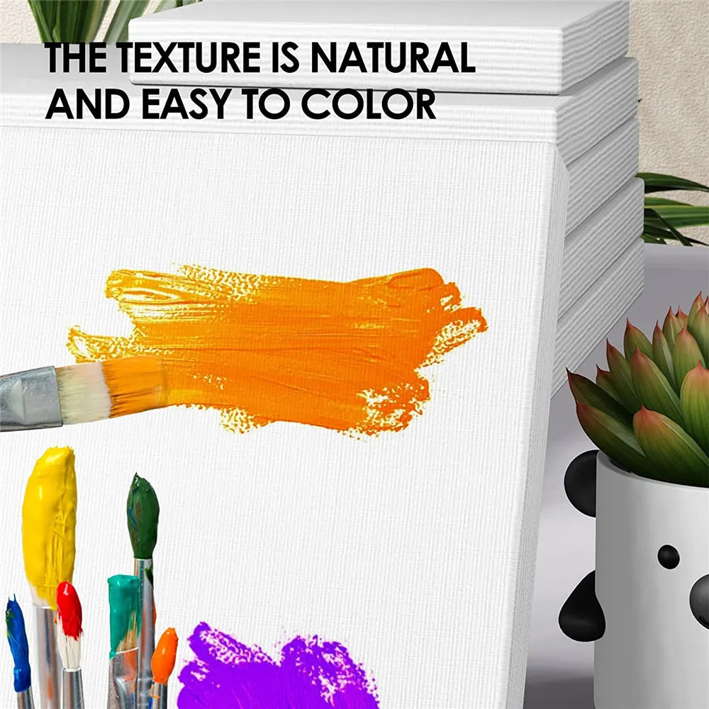 Pack of 4 White Square Artist Canvas Boards