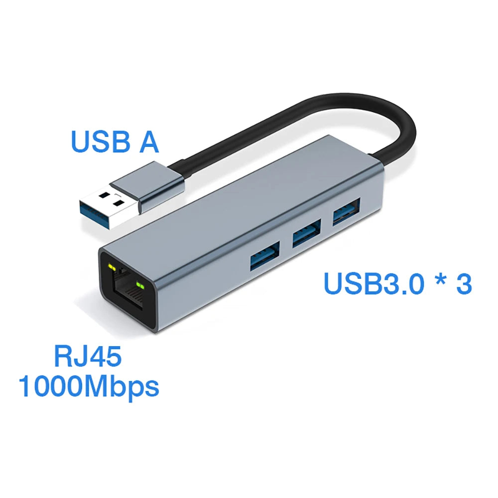 USB-Ethernetadapter en hub, verbindingsopties