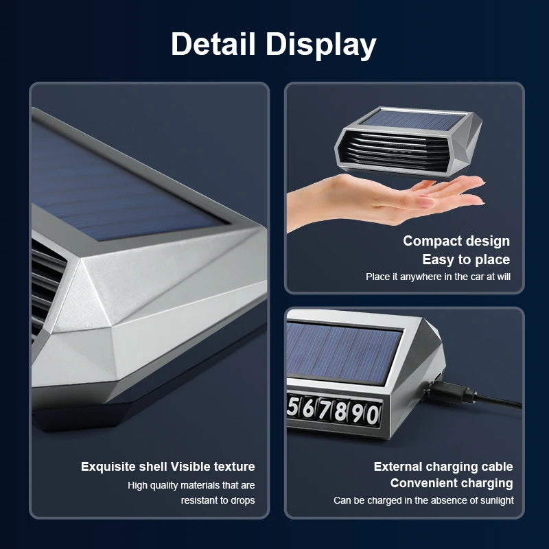 1 pieza, Purificador solar, Operación automática, Purificador de aire con sensor de vibración, Puede mejorar significativamente el aire dentro del coche I