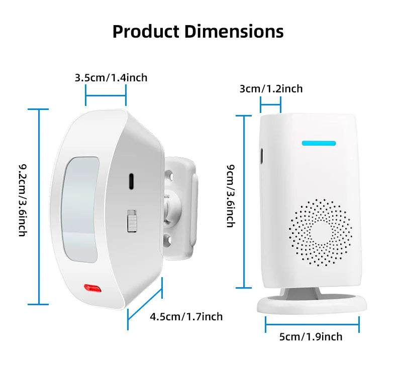 PIR Motion Sensor Welcome Chime Alarm for Shop and Home