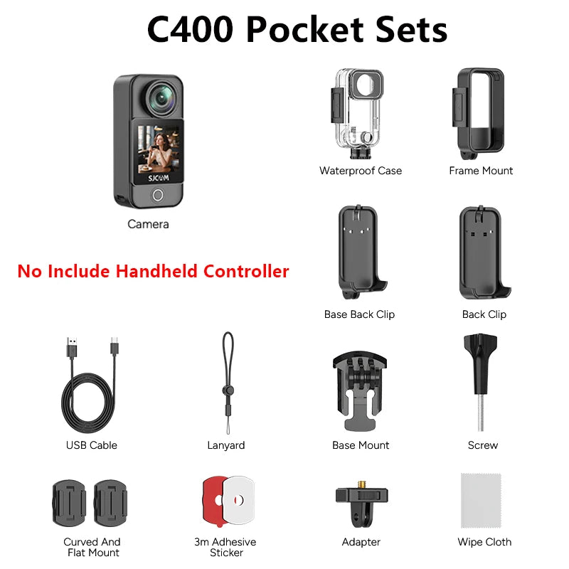 SJCAM C400 4K Pocket Camcorder for Vlogging and Travel