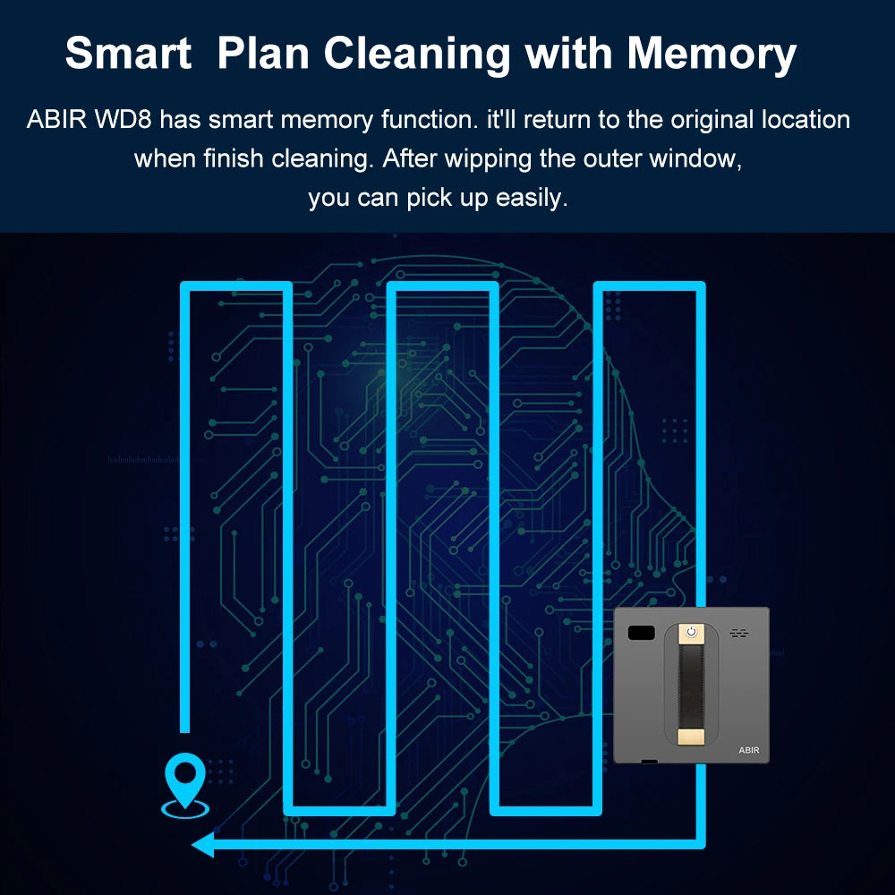 Automatic Window Cleaning Robot with Dual Spray & Smart Mapping