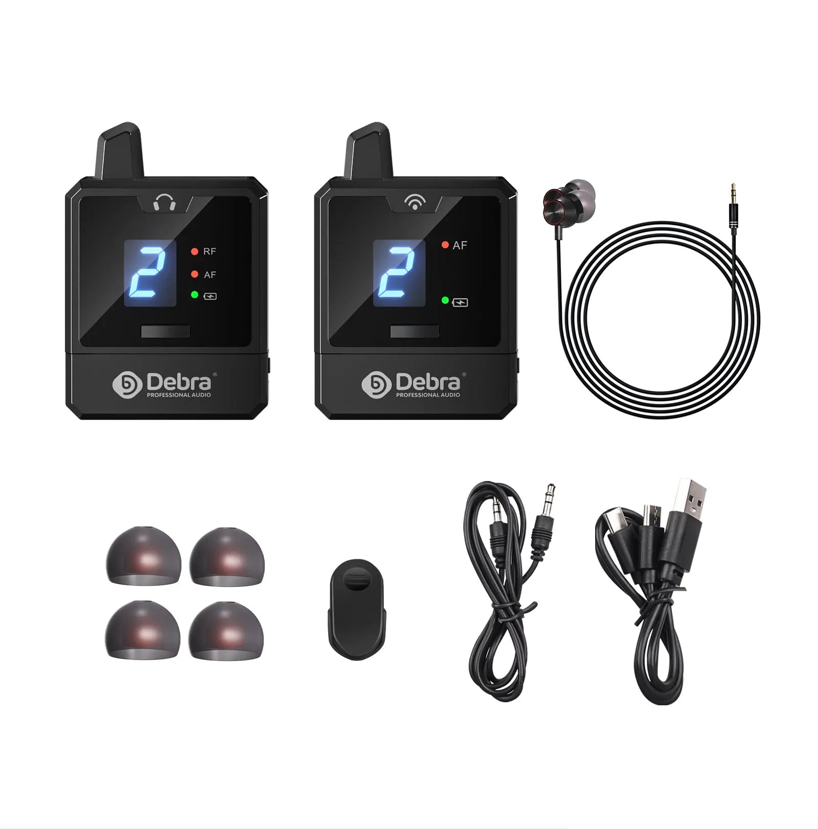 Debra Audio IEM Er-Mini Wireless In-Ear Monitor System Protable Li-on Rechargeable For Audio Professional Stage Monitoring