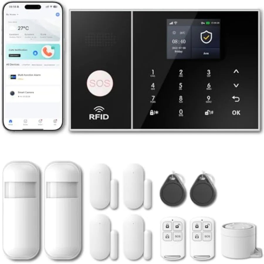 WiFi GSM 4G Home Security Alarm System with 99+3 Zones