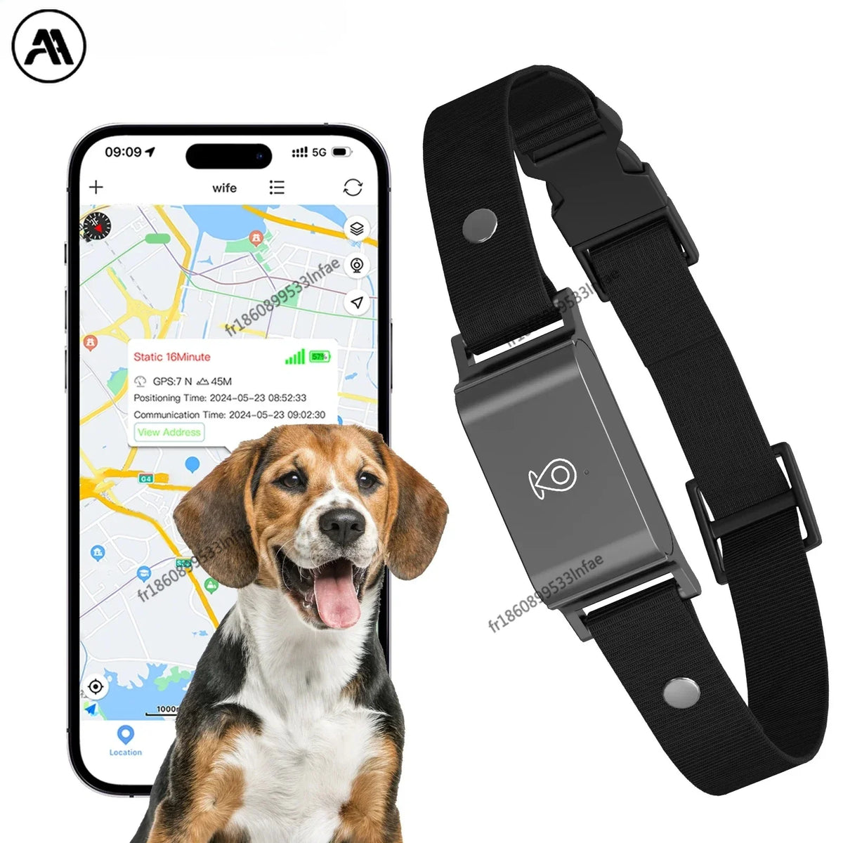 IP67 voděodolný GPS tracker 4G pro psy kočky, mini skutečný čas anti-ztráta lokátor pro domácí mazlíčky, chytré pouzdro pro obojek s monitorováním hlasu a geofence