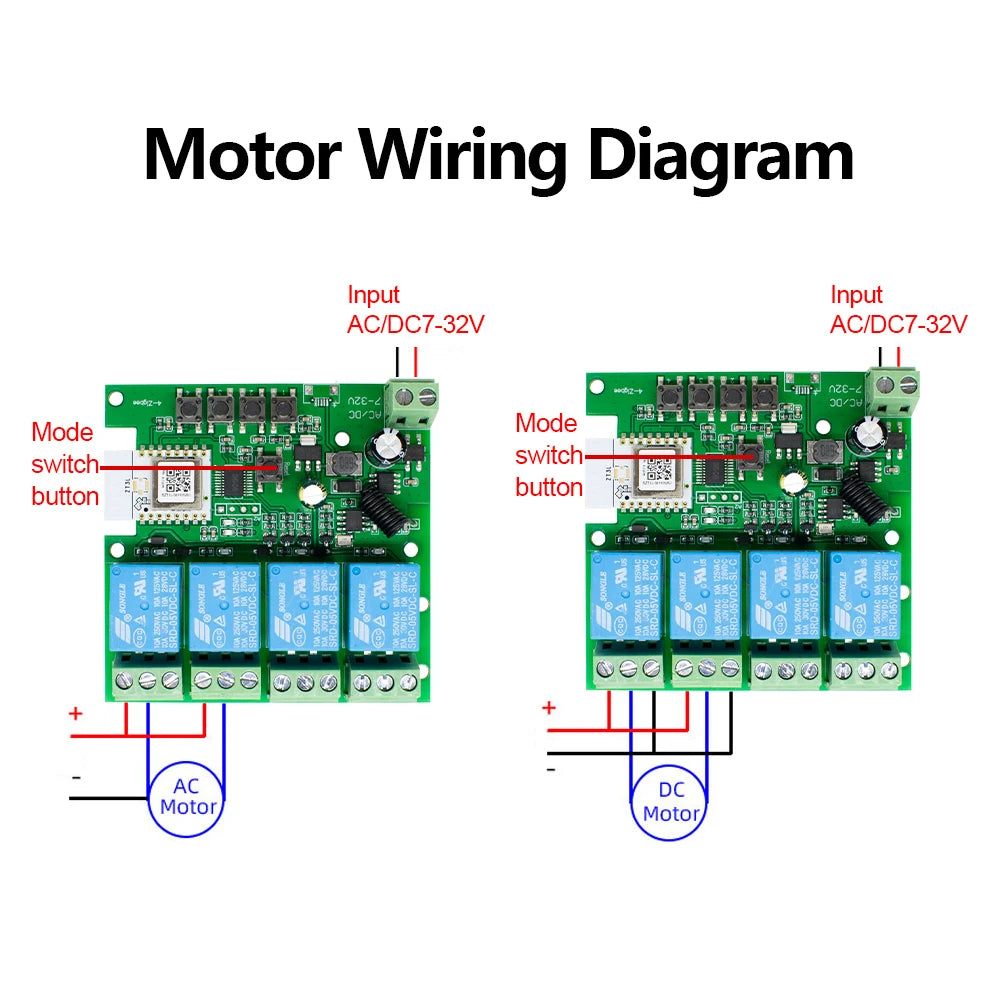 Four-Channel Wi-Fi Relay Module - Voltage Options