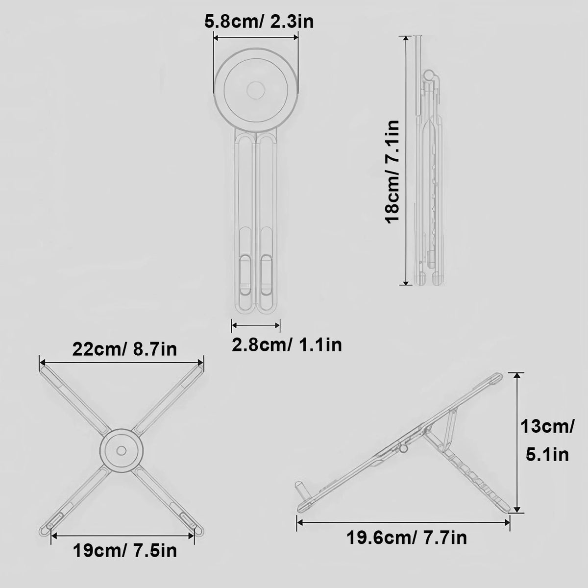 Foldable Magnetic Phone Holder and Tripod