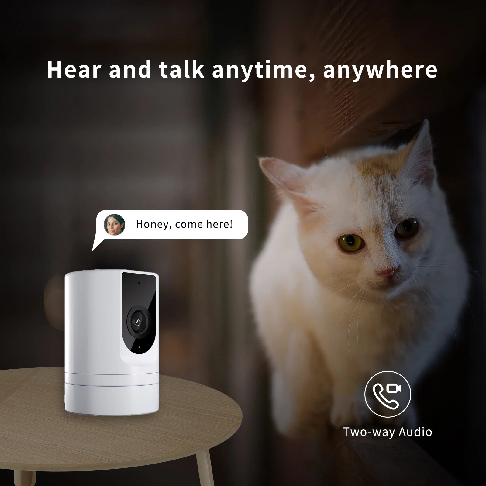 Ease Life App 1080P Indoor Security Camera with 360° Pan