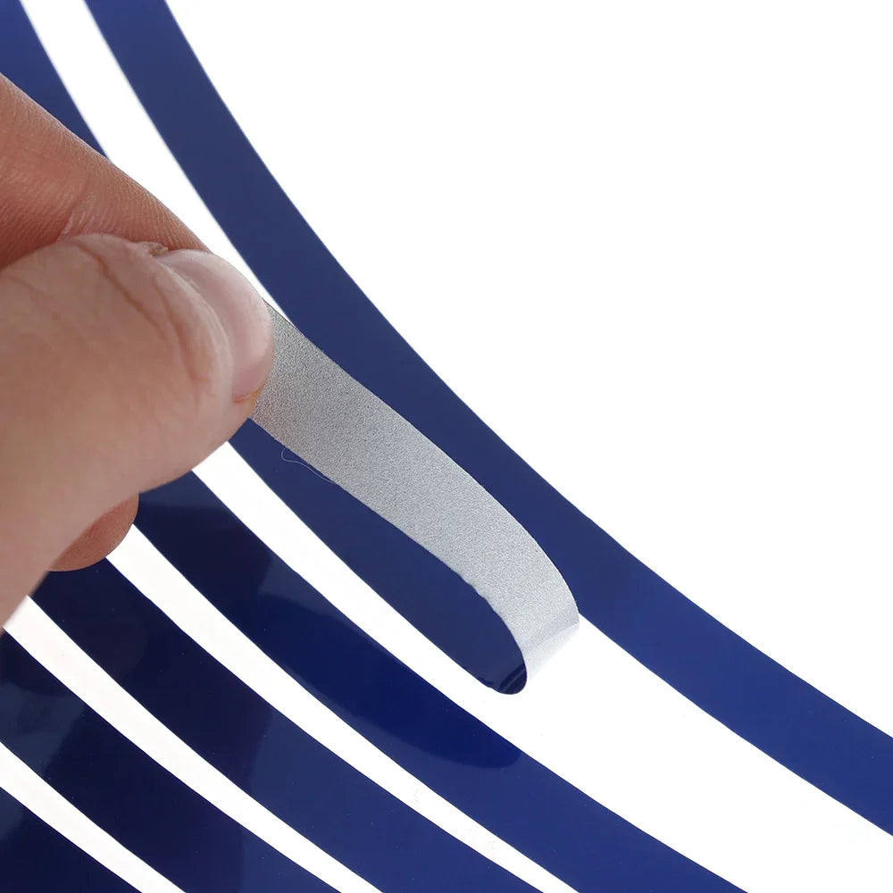 1set 18" Reflective Motorcycle Car Tire Decals Trim Strips Universal Rim Tape Strips Waterproof Bike Wheel Sticker Moto Decal