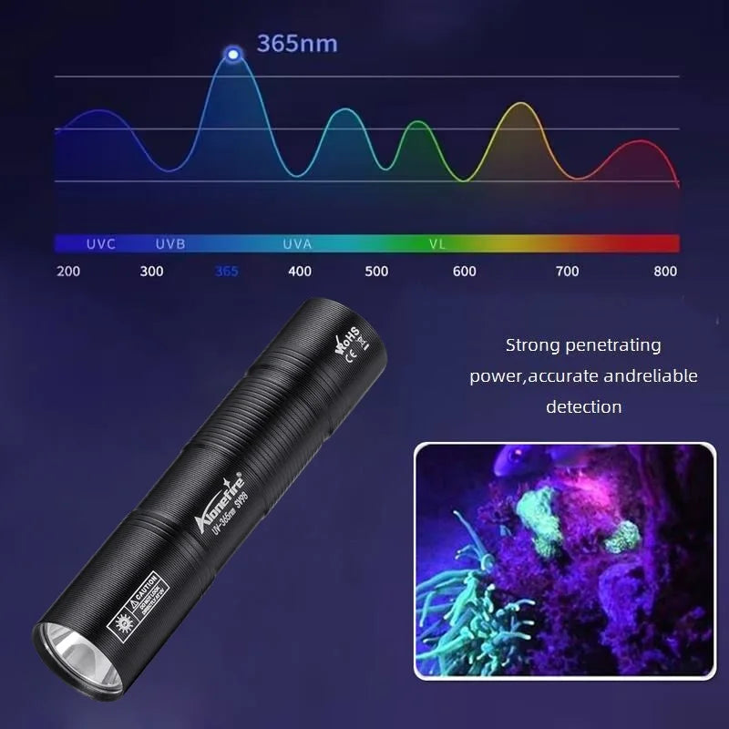 SV98 ladattava 365 nm UV-taskulamppu