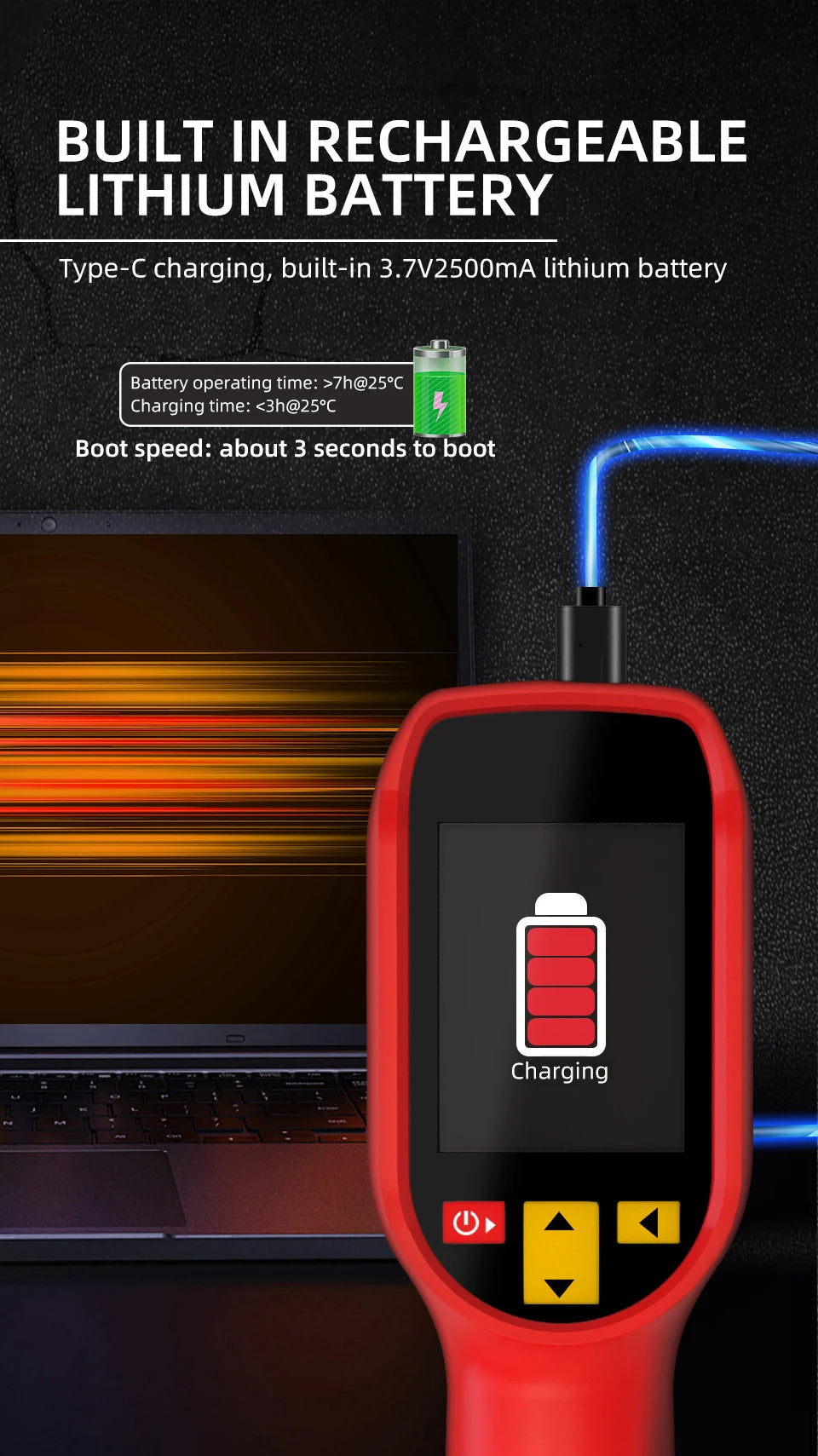 BSIDE Handheld Thermal Imaging Camera 240X240 Temperature Meter For Repair PCB Automobile Pipeline Detection Power inspection