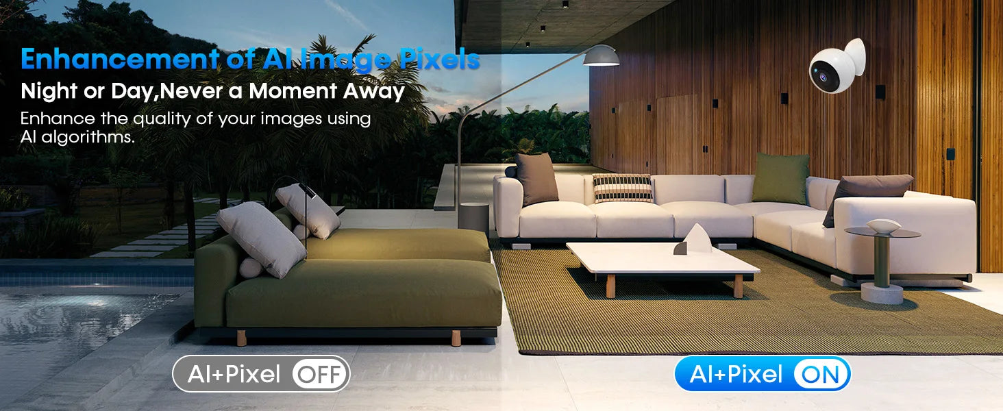 Κάμερα Ασφαλείας 2K 5MP WiFi με Ανίχνευση AI και Νυχτερινή Όραση