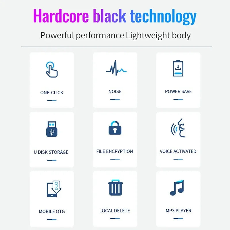 4GB-64GB Mini Keychain Voice Actiaved Recorder Portable HD Noise Reduction Microphone Digital Audio Sound Recording MP3 Player