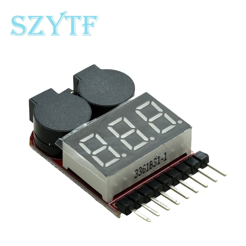 BBX1-8S LiPo-batterispenningstester og alarm for lav spenning