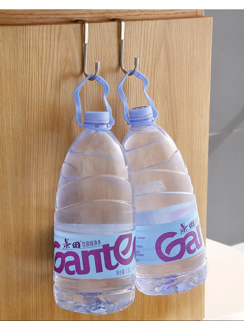 304 Stainless Steel Hook Free Punching Double S-Shape Hook Kitchen Bathroom Cabinet Door Back Type Coat Towel Storage Hanger