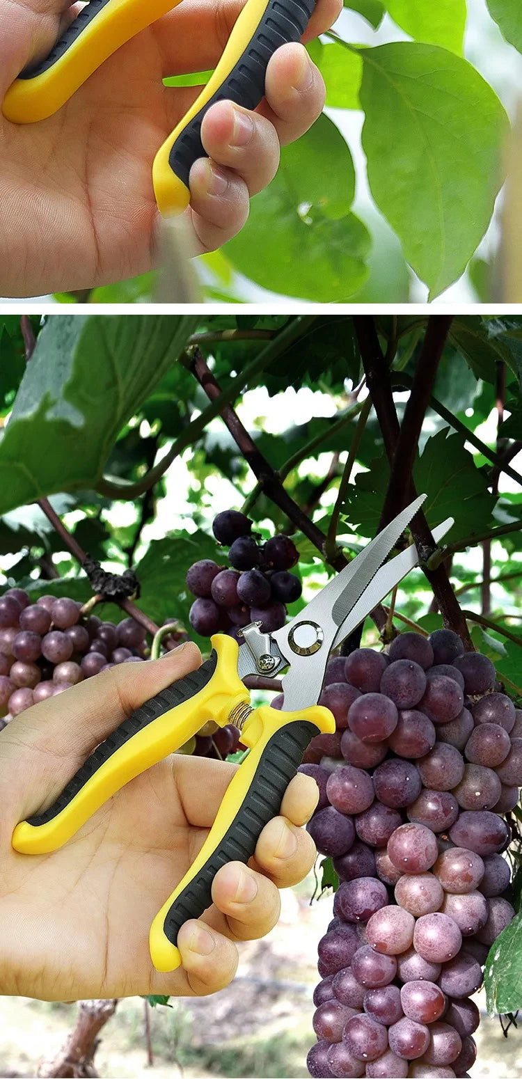 190mm Straight Head Pruning Shears Non-slip HandleStainless Steel Outils Manuels Household Bonsai Garden Scissors Pruing Shear
