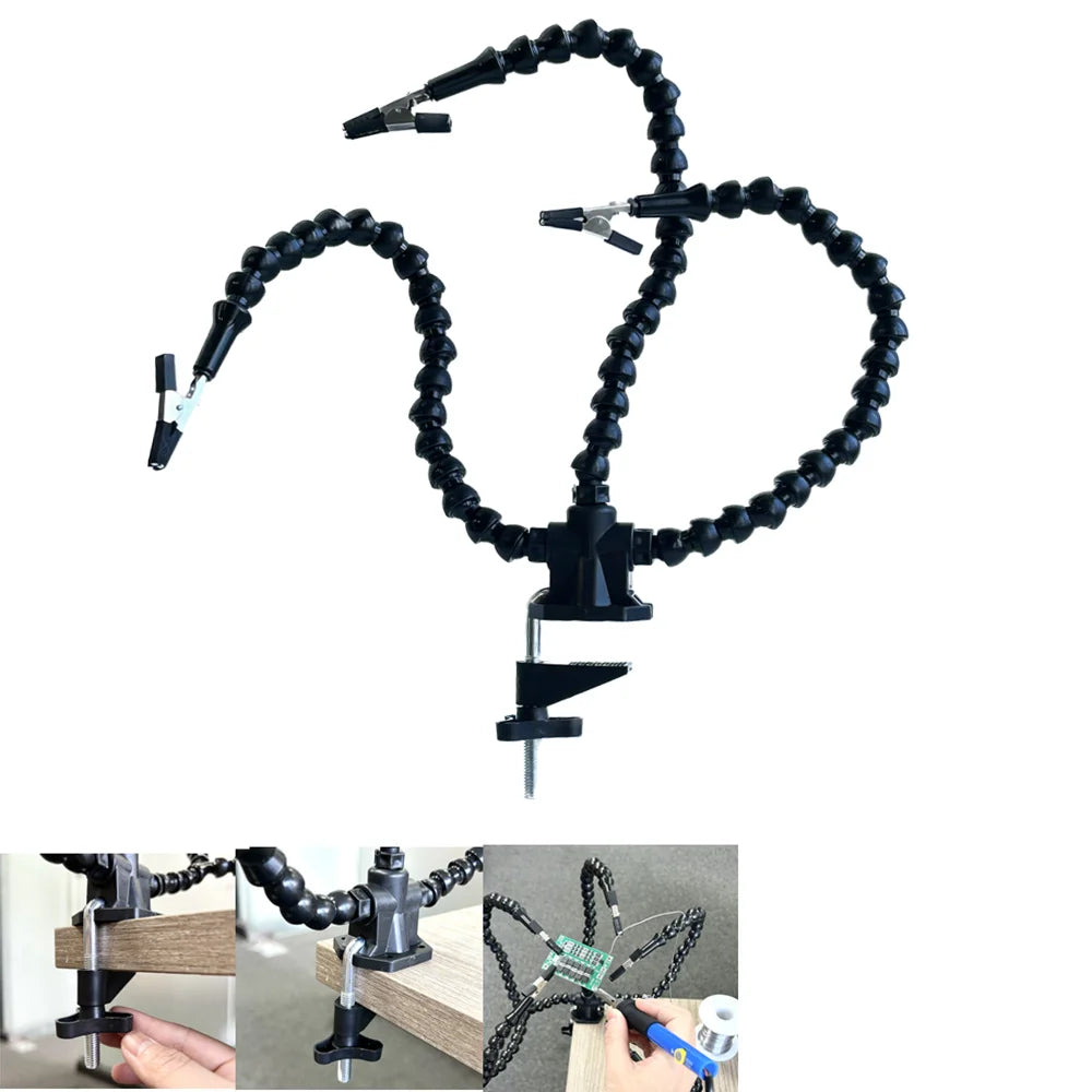 Brazos flexibles con pinza de escritorio