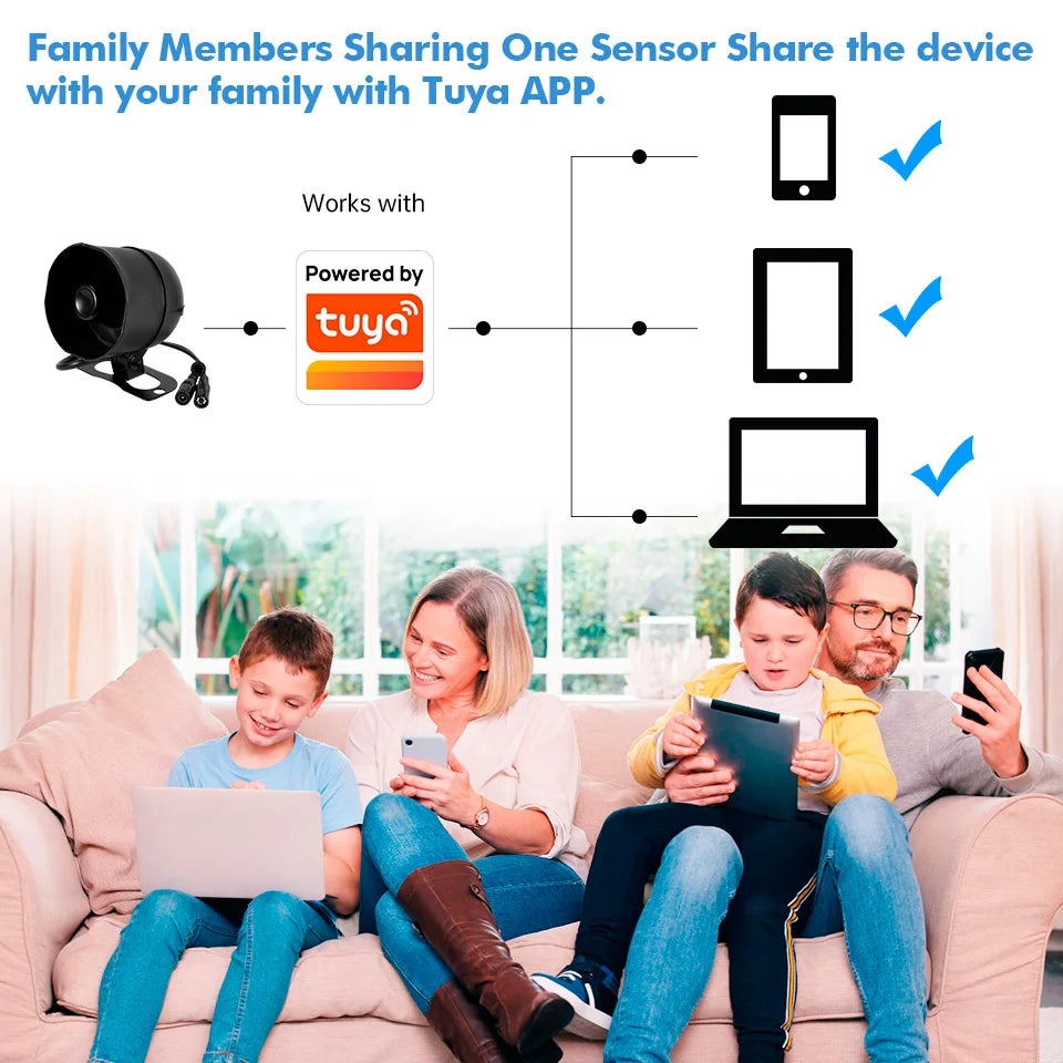 Smart WiFi Home Security Alarm System Kit with 120dB Siren