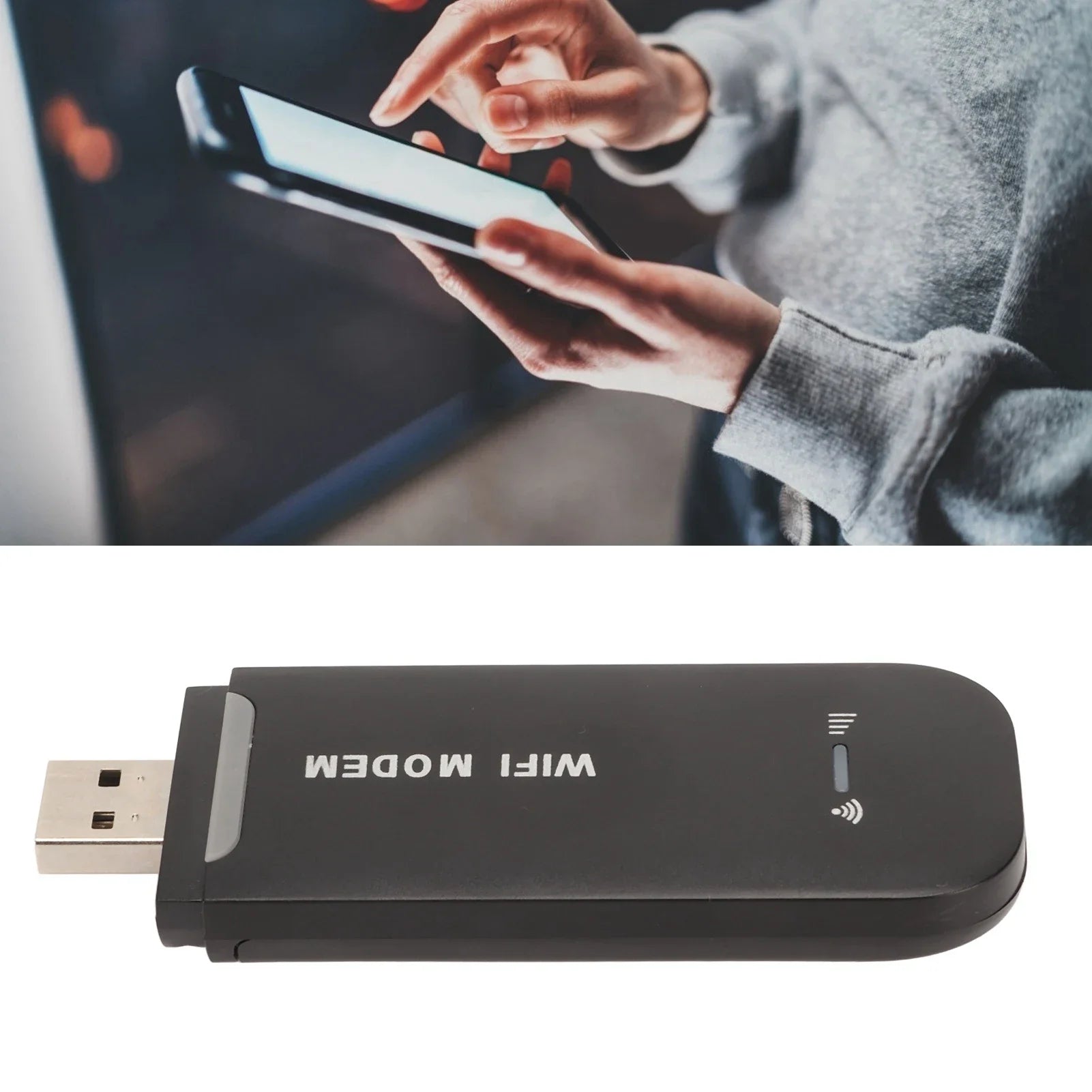 4G WiFi рутер черен До 10 потребители USB Plug and Play Micro SIM карта