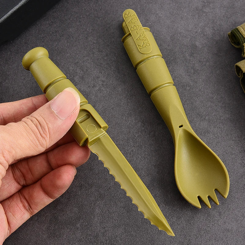 Compact Outdoor Fork and Spoon Tool