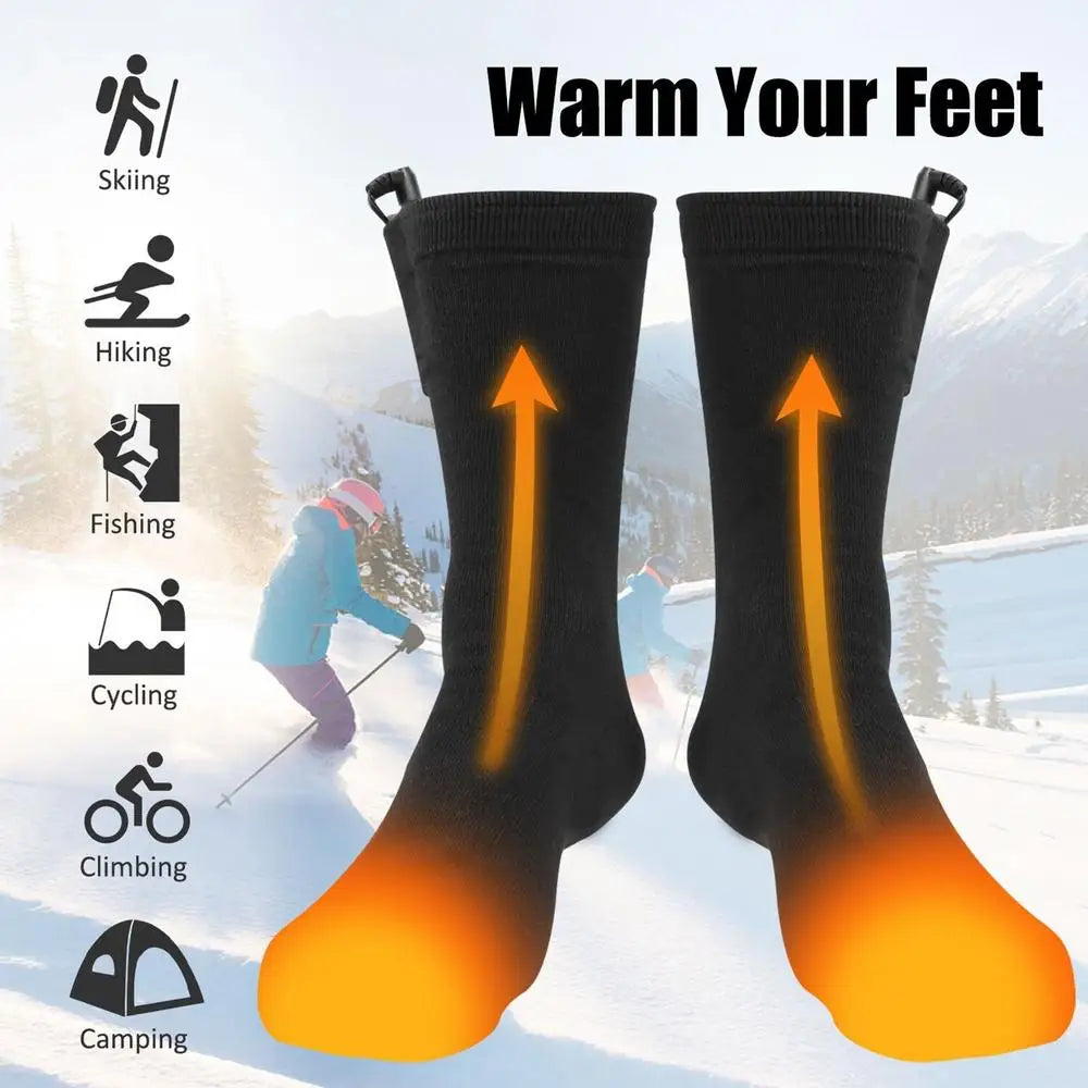 USB-Powered Heated Socks — One Pair