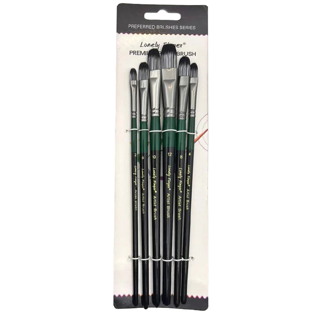 6-Piece Artist Paint Brushes Set