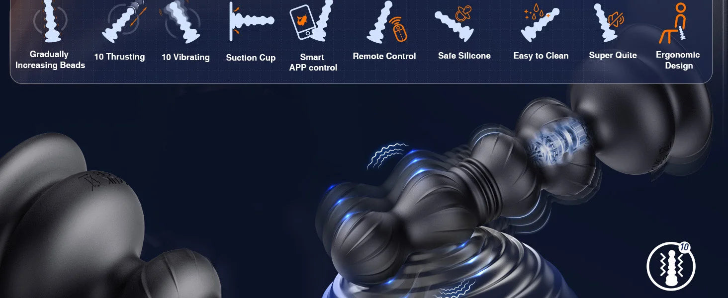 İtme Anal Boncuklar Prostat Masaj Aleti Anal Vibratör Oyuncaklar Popo Tıkacı Eğitici Titreşimli İtme Seks Oyuncakları Erkekler Kadınlar Yetişkin