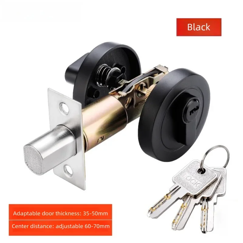Concealed Door Lock for Wooden Doors, Stainless Steel, Three Keys