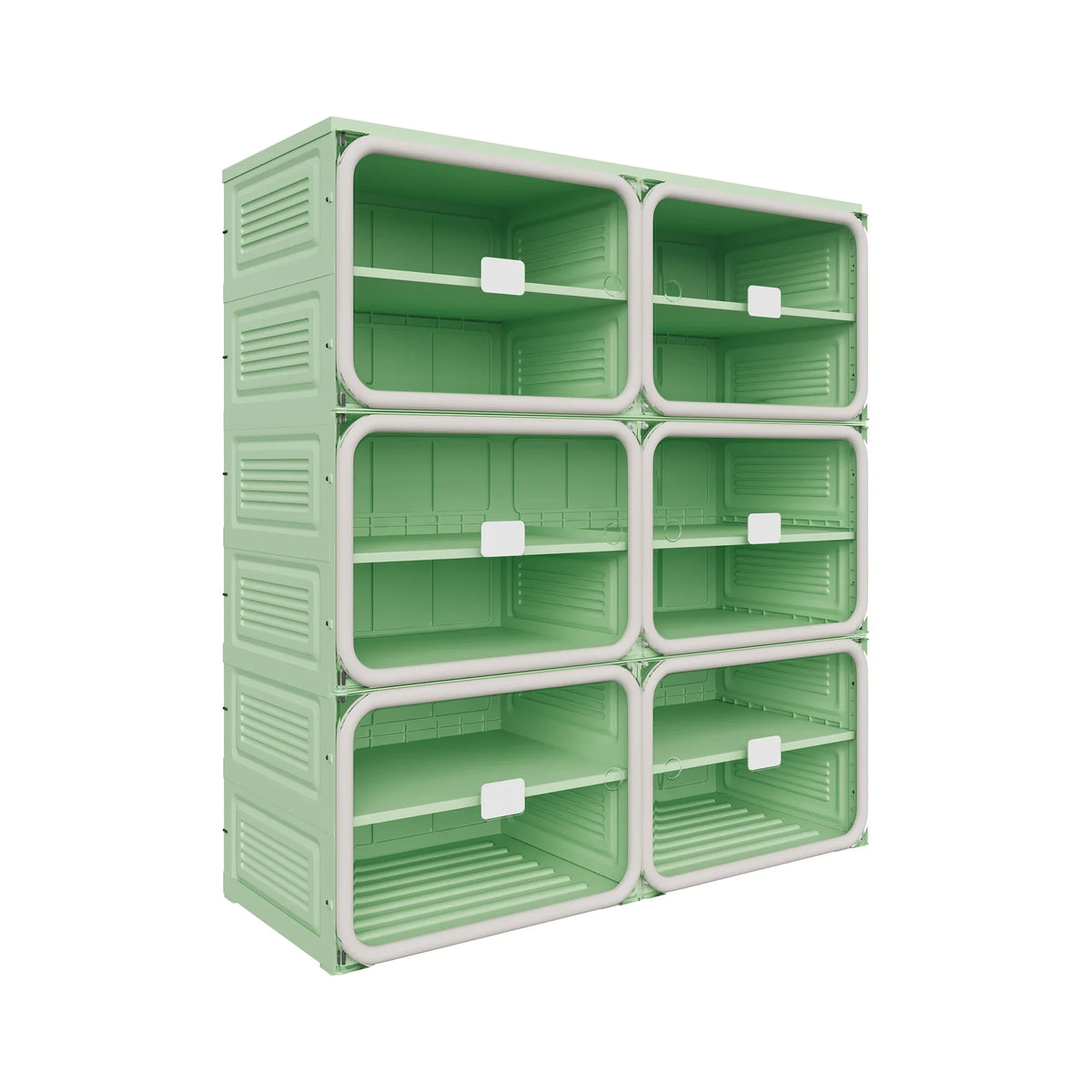 Νarrow Shoe Cabinet Folding Shoe Cabinet With Magnetic Door, Shoe Rack With 6 Doors And 12 Compartments, Shoe Cabinet, For 24 Pairs Of Shoes, 85 X 34 X 108 cm, Plastic Storage Cabinet, For Living Room, Bedroom, Hallway