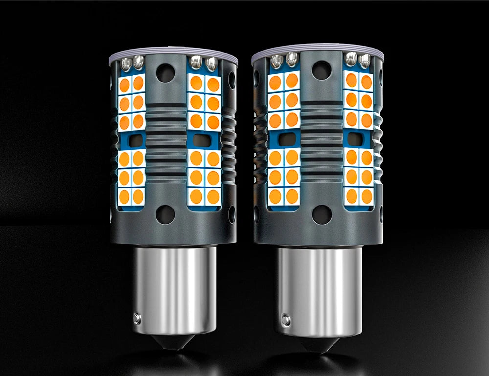2 Stück PY21W BAU15S 7507 BA15S P21W 7506 WY21W 7440A T20 3156 P27W T25 LED Signallicht Blinker Beleuchtung Canbus Zubehör
