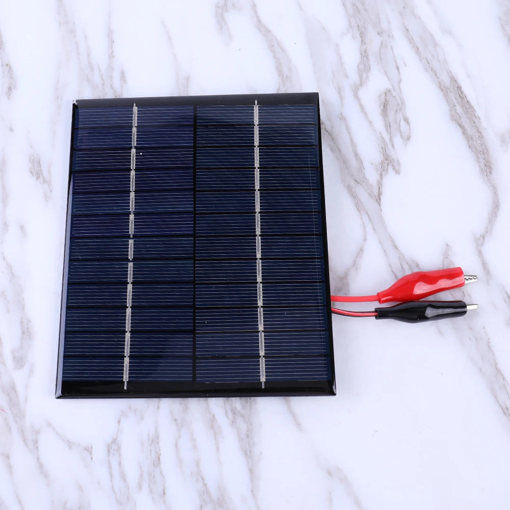 Waterproof Solar Panel 5W 12V/1.2W 5V/3W 2V DIY Polysilicon Epoxy Panel Small Cell Module Polysilicon Board DIY Solar Charger