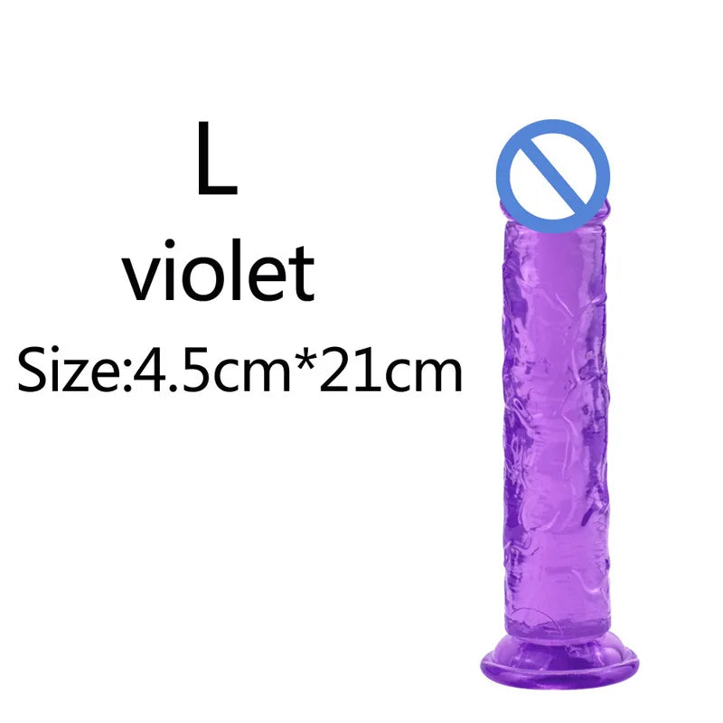 Non-Electric TPE Adult Toy with Suction Base – Size Options