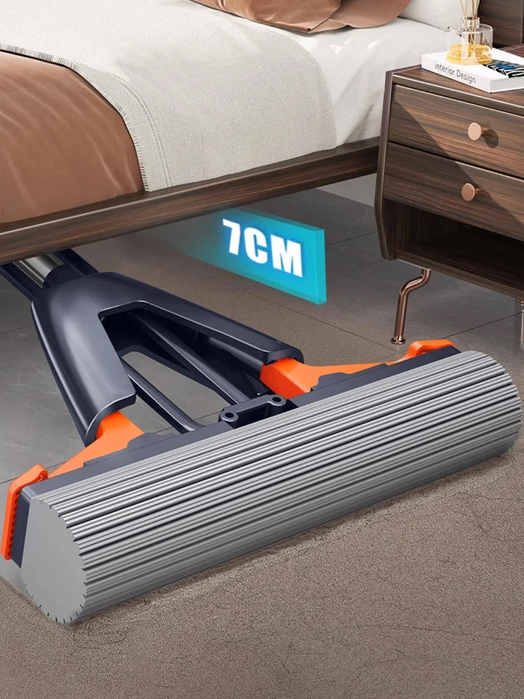 Mop gąbkowy z mechanizmem samowyciskającym i zapasowymi wkładami