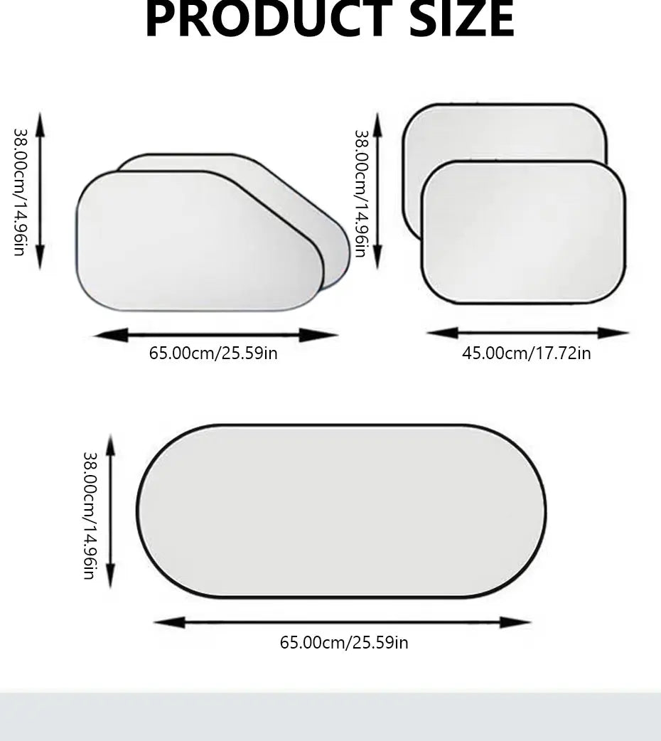 SEAMETAL Car Side Window Sun Shade Polyester Sun Protection Cover for Baby Foldable Rear Windshield Sunshade UV Blocker Curtains