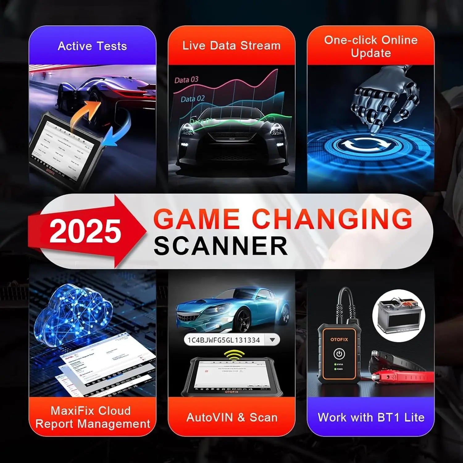 OTOFIX D1 LITE OBD2 σαρωτής εργαλείο διάγνωσης αυτοκινήτου Bluetooth ασύρματο αμφίδρομο έλεγχο OBD εργαλείο σάρωσης αυτοκινήτου ενεργή δοκιμή