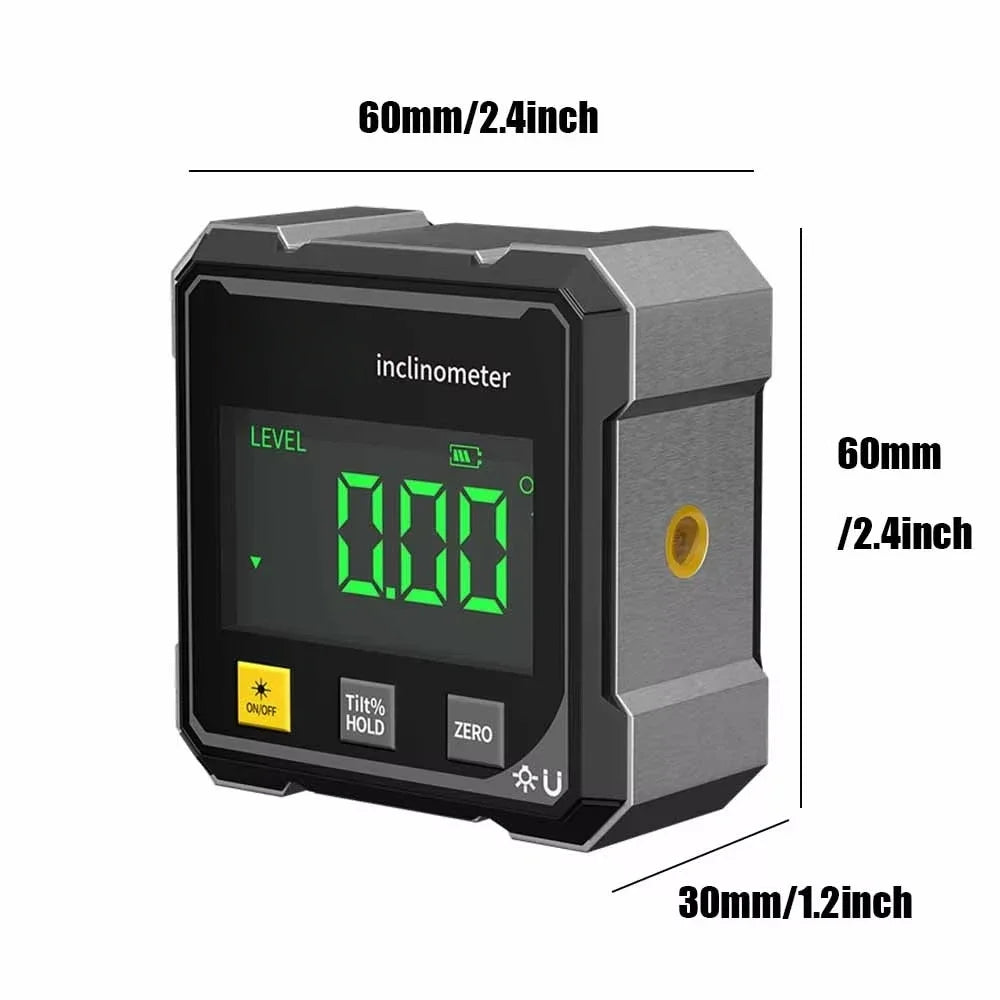 Digital Angle Ruler with Magnetic Base & Laser Inclinometer